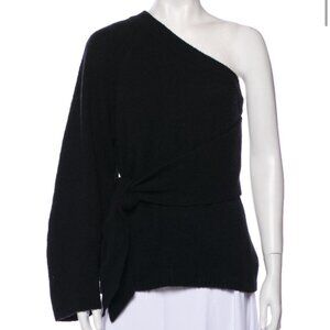 Nanushka Black Sleeveless One-Shoulder Sweater Size Medium